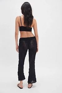 ESTHE Jacquard Flared Trousers