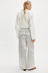 The Tiny Big Sister Striped Pull-On Trousers