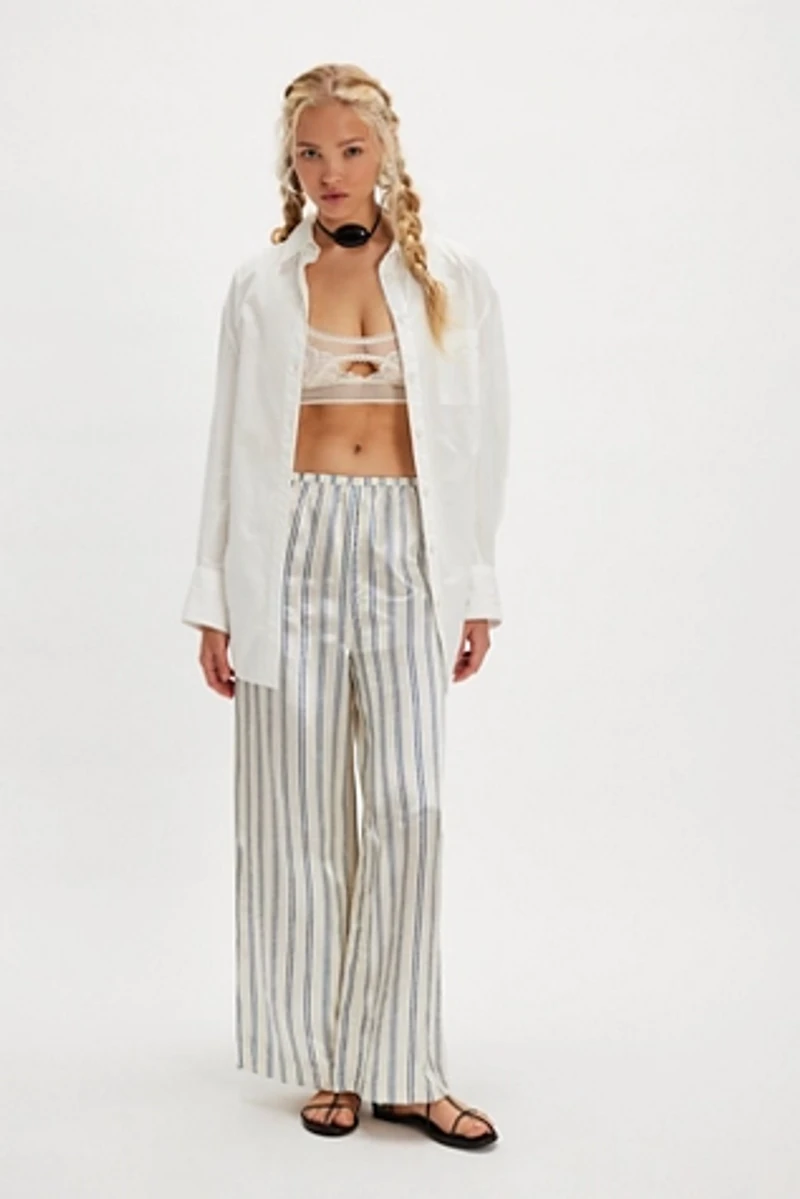 The Tiny Big Sister Striped Pull-On Trousers