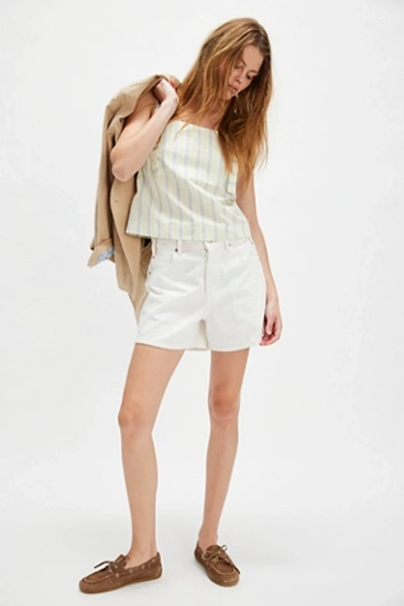 Stripes Button-Strap Tank
