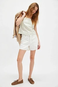 Stripes Button-Strap Tank