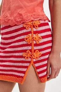 Tach Nakia Striped Knit Mini Skirt