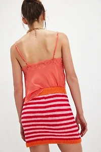 Tach Nakia Striped Knit Mini Skirt
