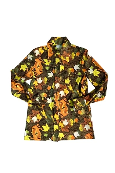 Vintage 1970s Leaf Print Blouse Selected by SharpLilTeeth