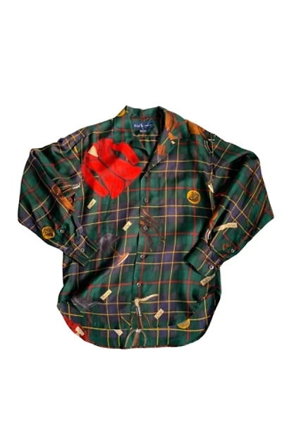 Vintage Ralph Lauren Silk Equestrian Print Blouse Selected by SharpLilTeeth