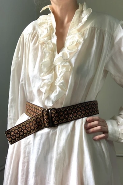Vintage 1970s Woven Adjustable Slide Belt Selected by SharpLilTeeth