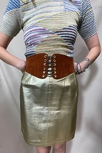 Wide Suede Corset Belt Selected by Cannonball and Tilly