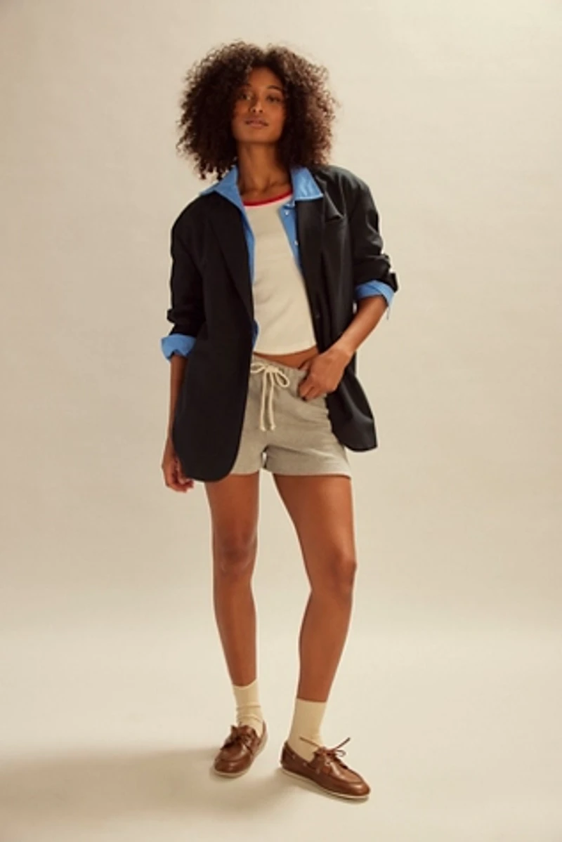 DONNI. The Stripe Eco-Terry Shorts