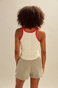 DONNI. The Stripe Eco-Terry Shorts