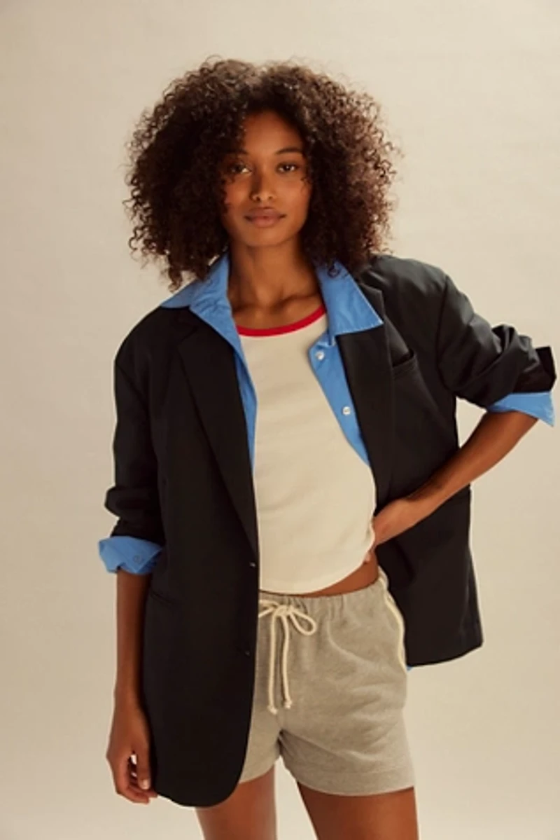 DONNI. The Stripe Eco-Terry Shorts