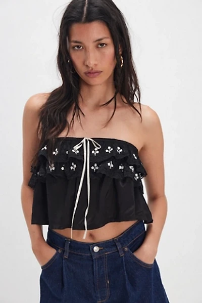 Tailia Embroidered Tube Top