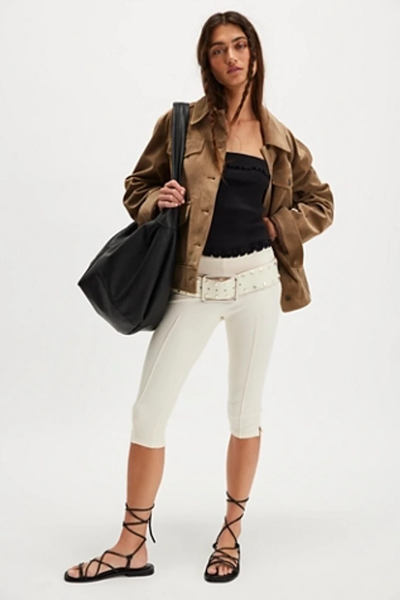 DONNI. The Rib Pedal Pusher Capris