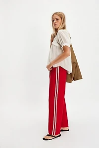 DONNI. The Linen Stripe Crop Pants