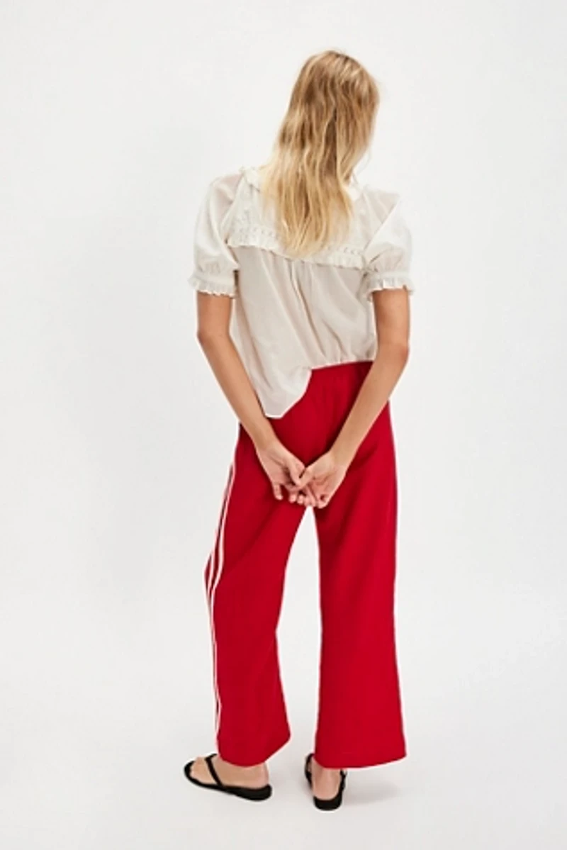 DONNI. The Linen Stripe Crop Pants