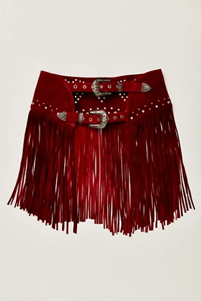 Understated Leather Heart Em Skirt Belt