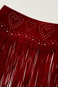 Understated Leather Heart Em Skirt Belt