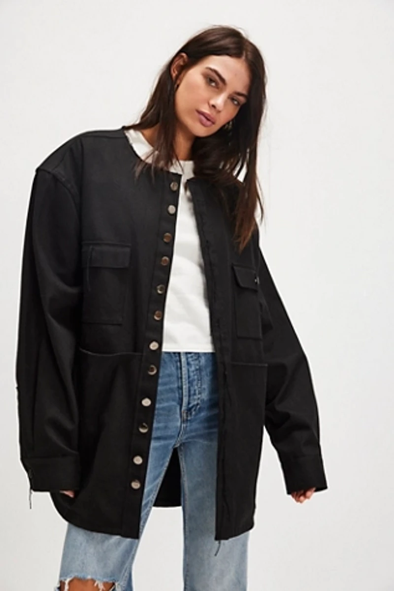 Asparagus Multi-Button Jacket