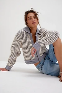 We The Free Cotton Collared Cardi