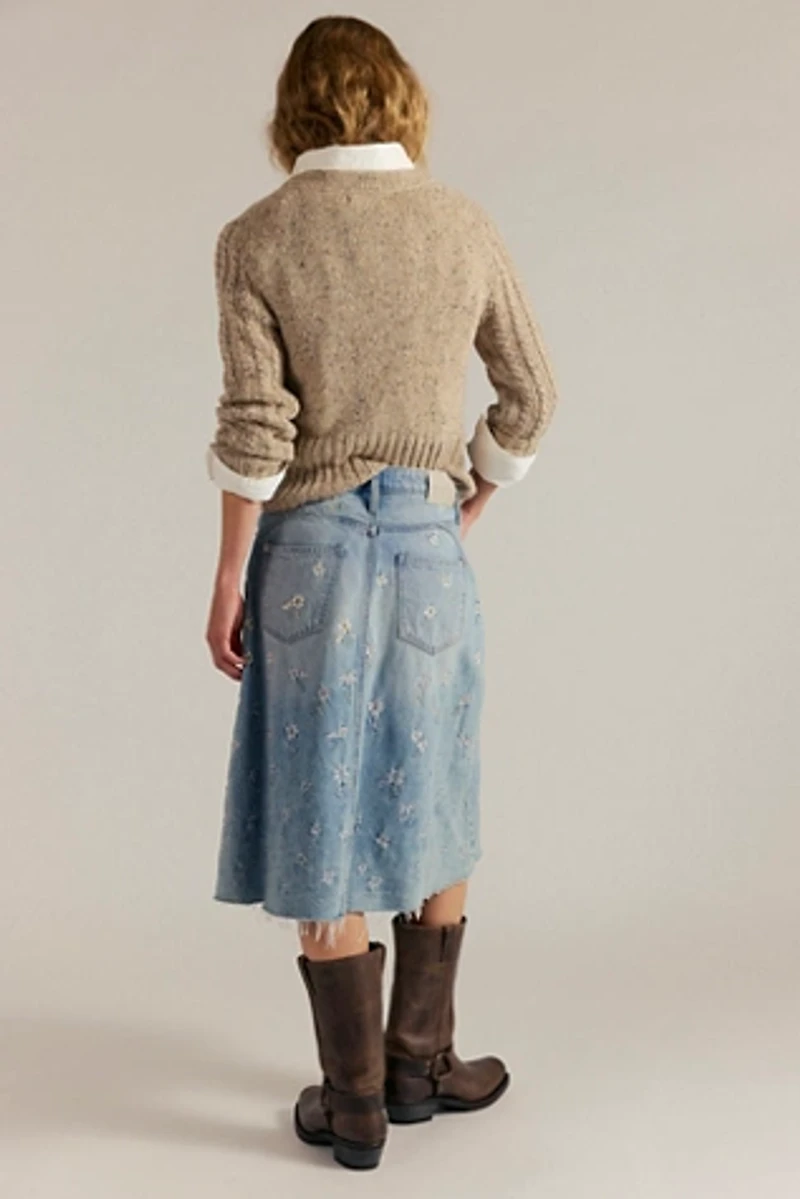 We The Free Daisy Mae Embroidered Skirt
