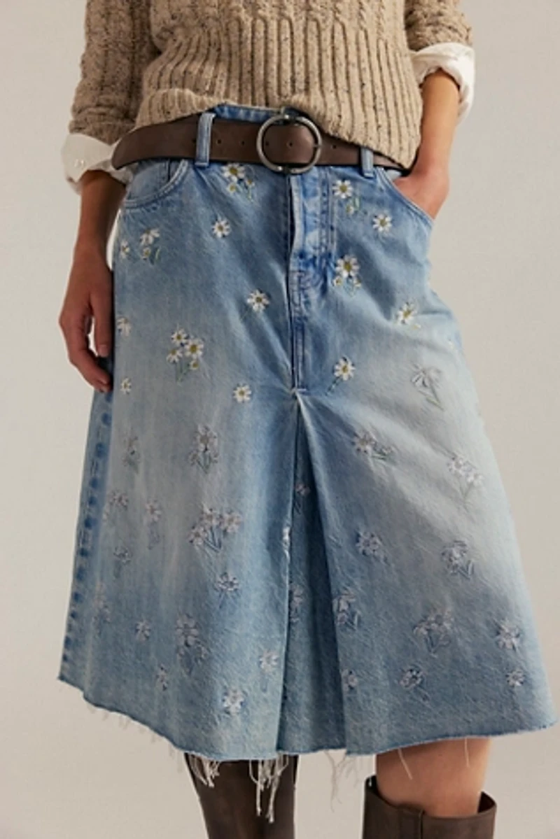 We The Free Daisy Mae Embroidered Skirt