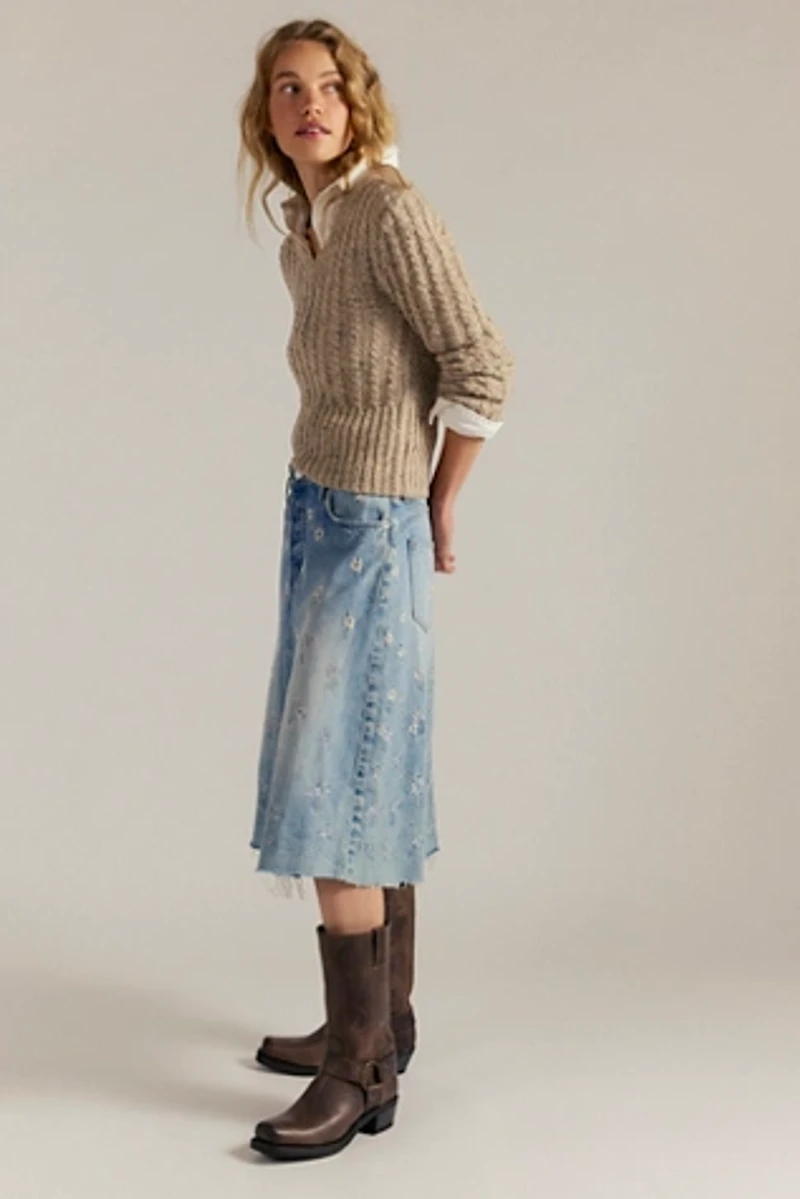 We The Free Daisy Mae Embroidered Skirt