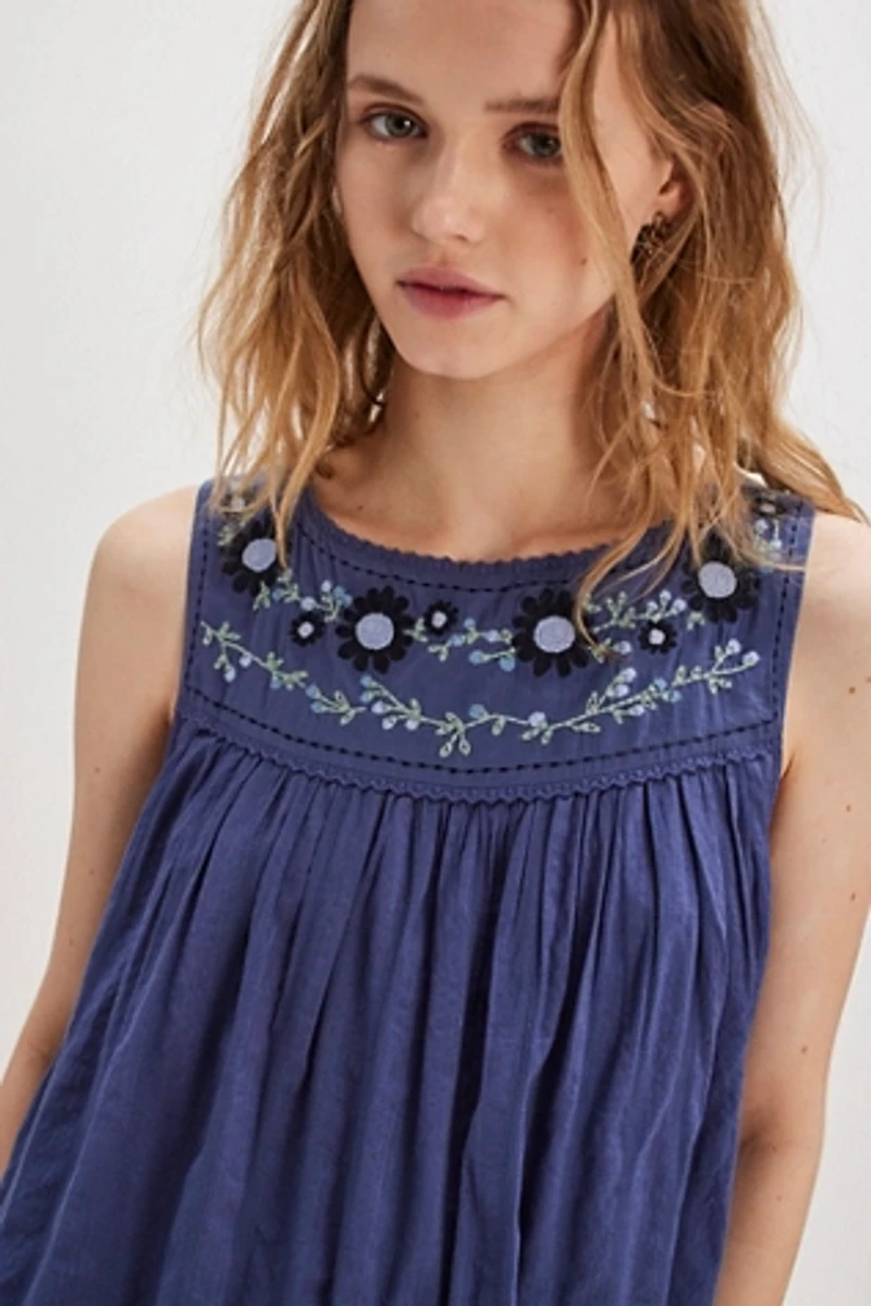 Darlin' Daisy Embroidered Mini Dress