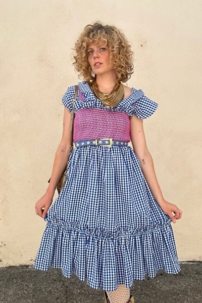 Lindsey Thornburg Blue Gingham Ruffle Dress Selected by The Curatorial Dept.