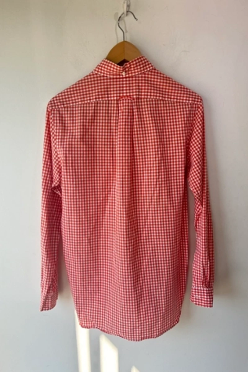 Polo Ralph Lauren Orange Gingham Collared Shirt Selected by The Curatorial Dept.