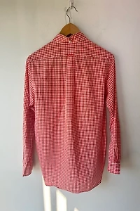 Polo Ralph Lauren Orange Gingham Collared Shirt Selected by The Curatorial Dept.