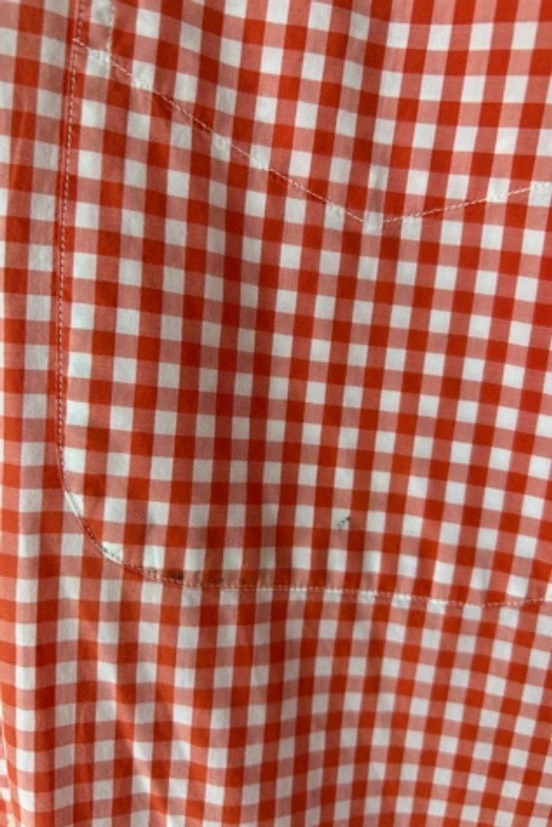 Polo Ralph Lauren Orange Gingham Collared Shirt Selected by The Curatorial Dept.