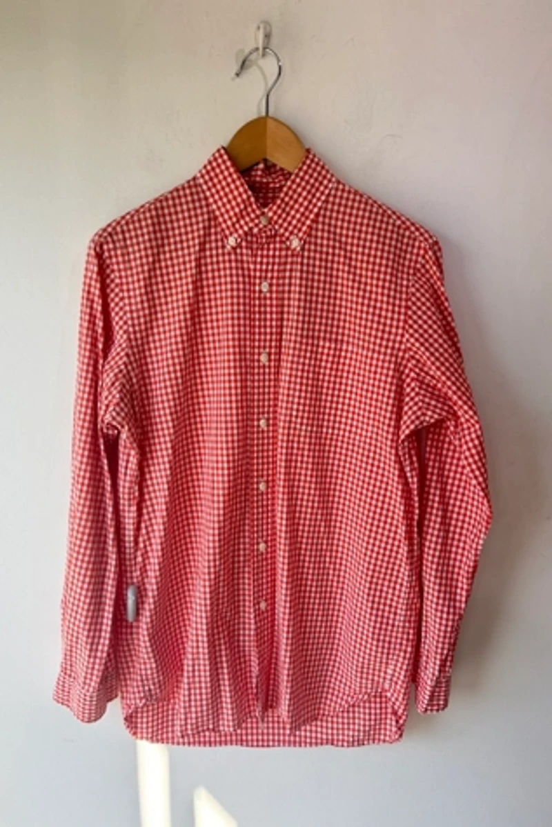 Polo Ralph Lauren Orange Gingham Collared Shirt Selected by The Curatorial Dept.