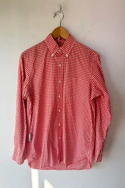 Polo Ralph Lauren Orange Gingham Collared Shirt Selected by The Curatorial Dept.