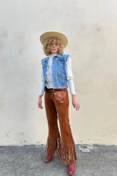 Vintage El Greco Suede Pants with Fringe Selected by The Curatorial Dept.