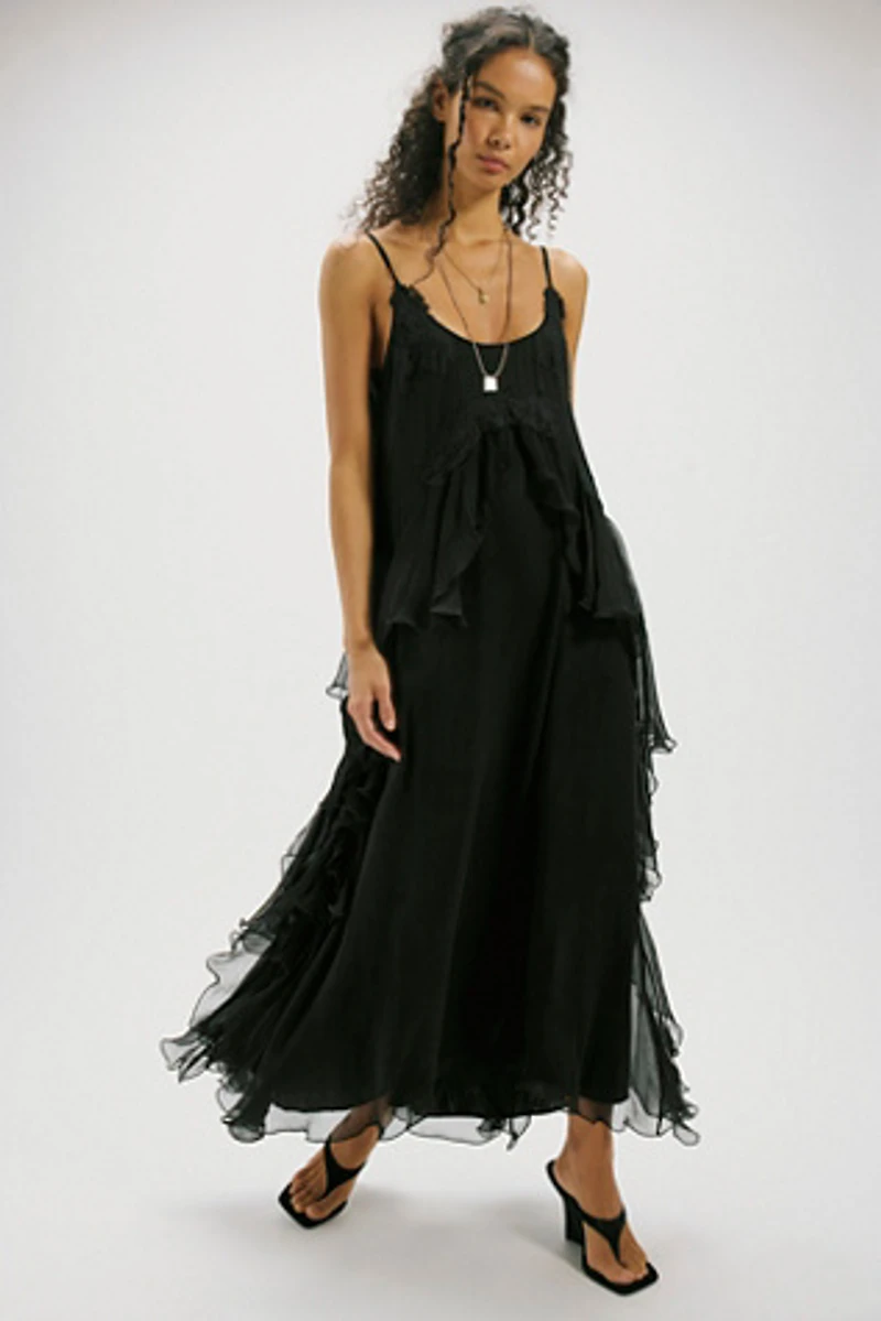 Nigel Preston Floating Angel Chiffon Maxi Dress