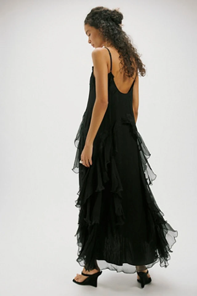 nigel preston floating angel chiffon maxi dress cream Nigel Preston Floating Angel Chiffon Maxi Dress