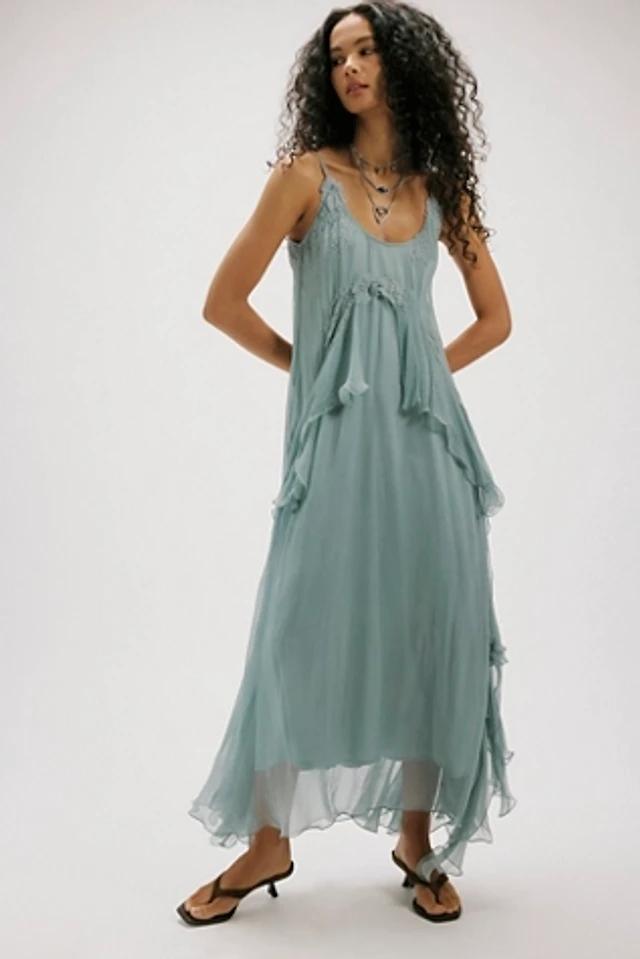 nigel preston floating angel chiffon maxi dress cream Nigel Preston Women's Natural Floating Angel Chiffon Maxi Dress