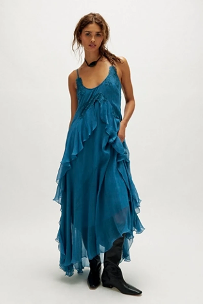 Nigel Preston Floating Angel Chiffon Maxi Dress