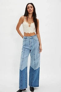 Rolla's Studio Flare Chevron Jeans