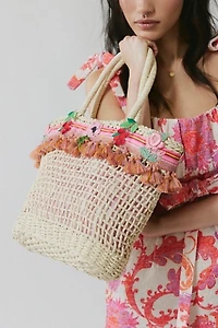 Anna Sui Raffia Tassel Bag