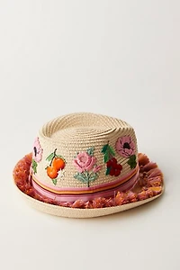 Anna Sui Embroidered Fedora