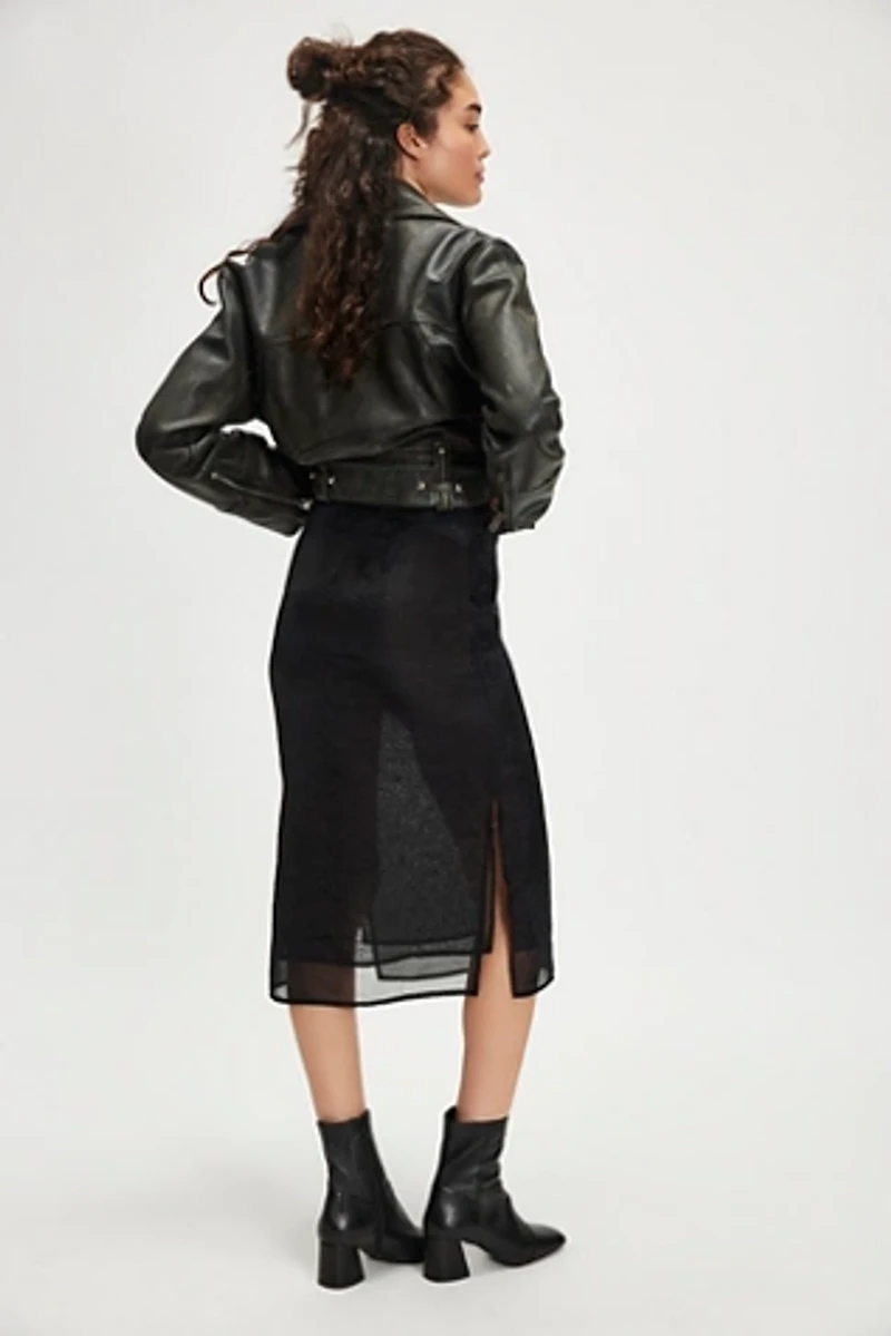 Sheer Luck Midi Skirt