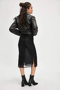 Sheer Luck Midi Skirt