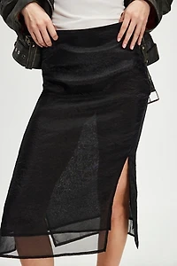 Sheer Luck Midi Skirt