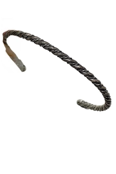 Vintage 1980s Sterling Twisted Wire Bracelet for Stacking Selected by Lux Revival