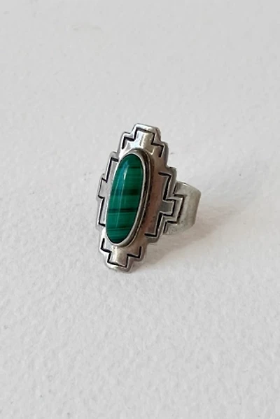 Vintage Sterling Silver Malachite Statement ring Selected by MARMALADE