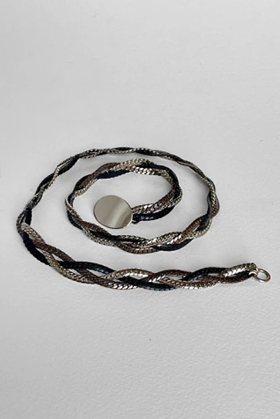 Vintage 80s Braided Chain Skinny Belt Selected by MARMALADE