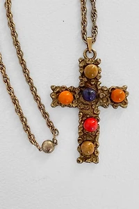 Large 70s Brutalist Cross Pendant Selected by MARMALADE