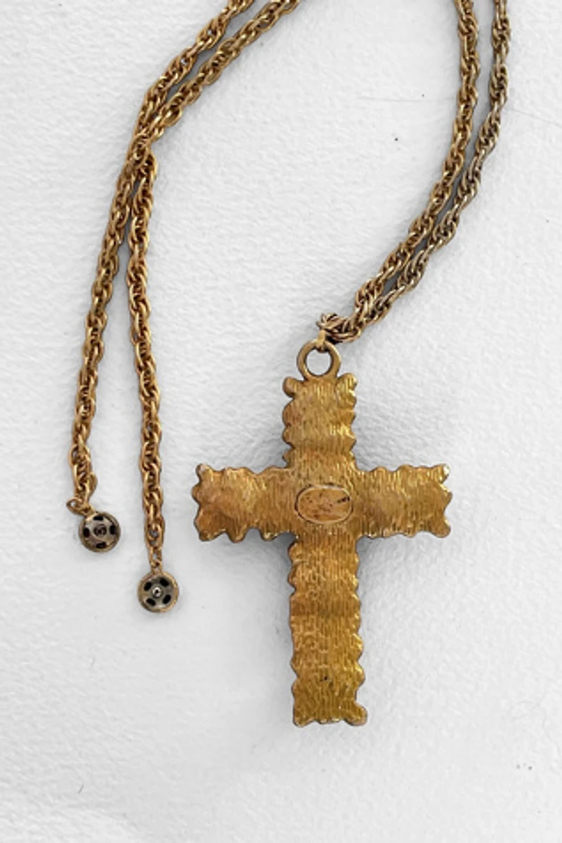 Large 70s Brutalist Cross Pendant Selected by MARMALADE