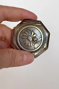 Antique Embossed Silver Daisy Souvenir Box Selected by MARMALADE
