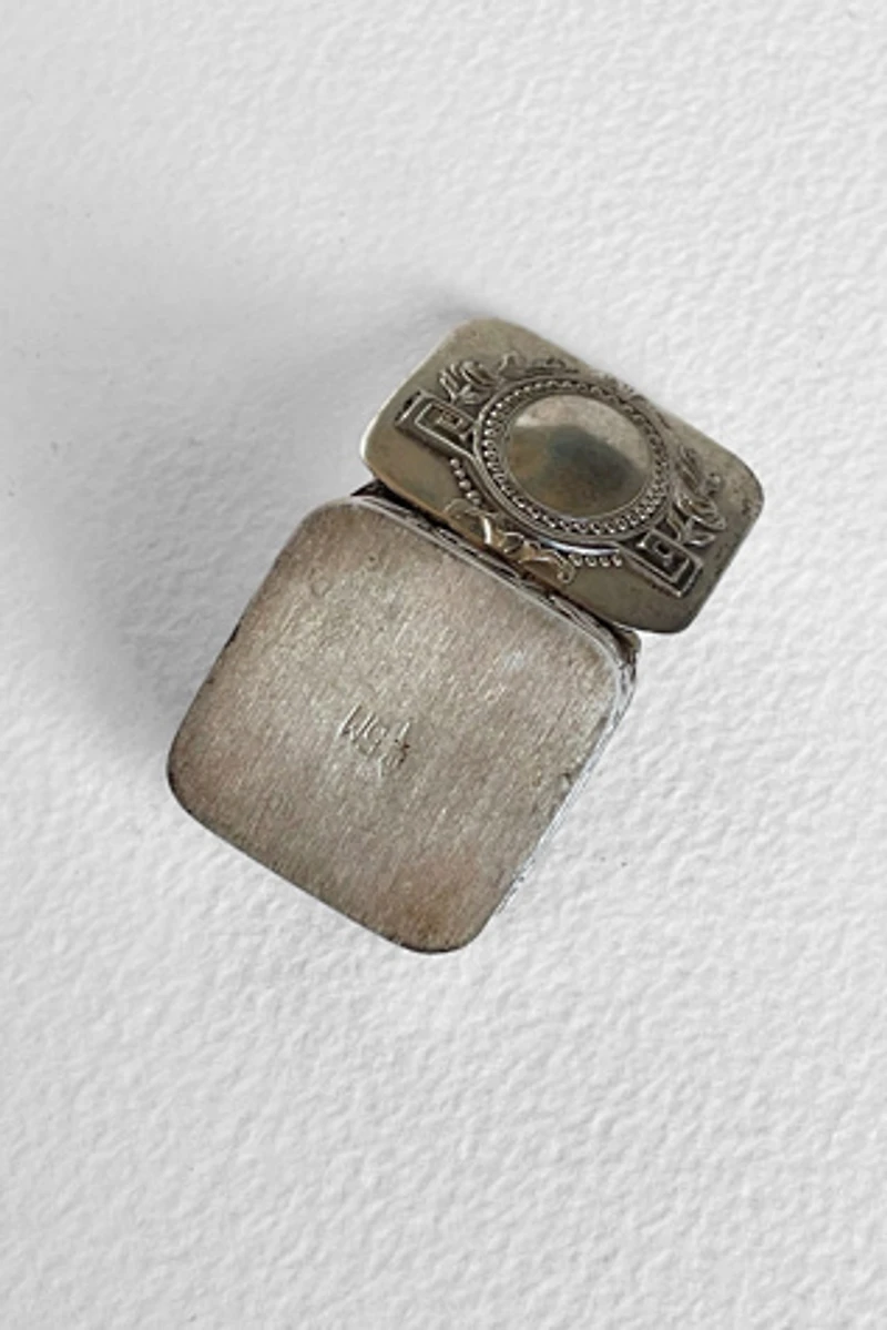 Antique Tiny Square Embossed Silver Treasure Box Selected by MARMALADE